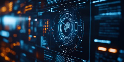 a forensic software interface, reconstructing the timeline of digital activities, piecing together evidence of cyber crimes.
