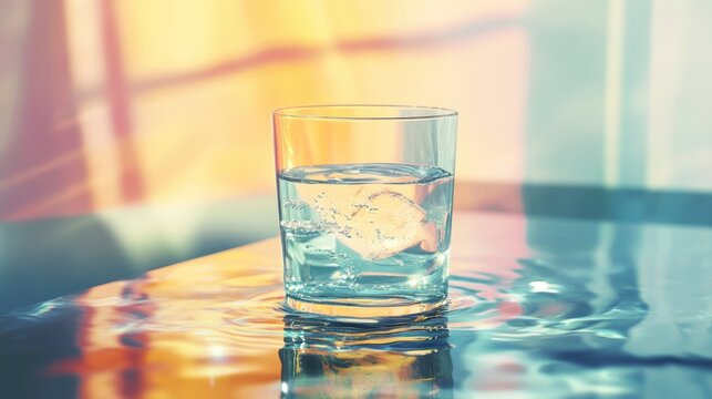 Symbolic representation of the significance of clean and safe drinking water illustrated with a clear and refreshing visual