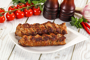 Chicken kebab minced meat and spices