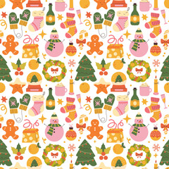 Fototapeta premium happy holidays retro background. merry christmas vector background