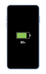 バッテリー残量が80%のスマートフォン
