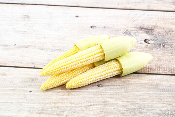 Small young baby corn heap