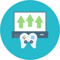 Game Publishing icon vector image. Can be used for Game Design.