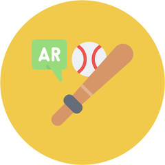 Ar Baseball icon vector image. Can be used for Augmented Reality.