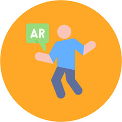 Ar Dancing icon vector image. Can be used for Augmented Reality.