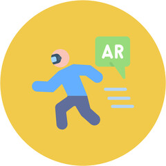 Ar Running Game icon vector image. Can be used for Augmented Reality.