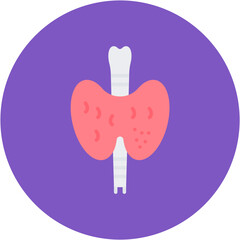 Thyroid icon vector image. Can be used for Human Anatomy.