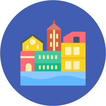 recommend clip art: Cinque Terre icon vector image. Can be used for Italy.