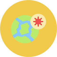 Pandemic Globe icon vector image. Can be used for Infectious Diseases.