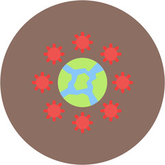 Contagious Globe icon vector image. Can be used for Infectious Diseases.