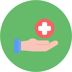 Obraz premium Healing Hands icon vector image. Can be used for Chemotherapy.