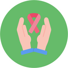 Cancer Support icon vector image. Can be used for Chemotherapy.