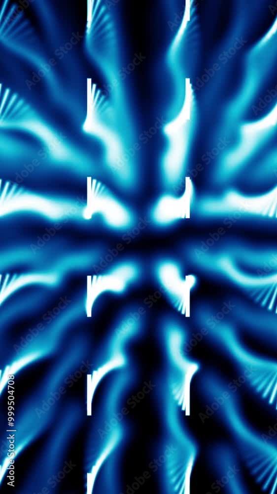 Aufkleber Background of lines extending into depth of black backdrop. Animation. Colored lines create 3D effect using different focus and distance to background depth
