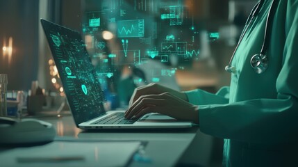 The Doctor with Laptop Technology