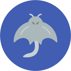 Stingray icon vector image. Can be used for Ocean.