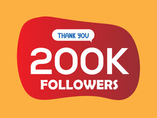 200k follower celebration vector design for social media poster 