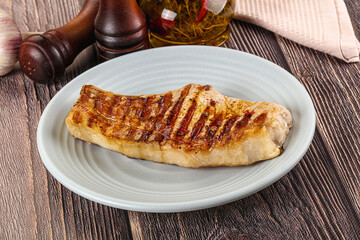 Tasty hot grilled pork loin