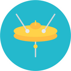 Cymbal icon vector image. Can be used for Instrument.