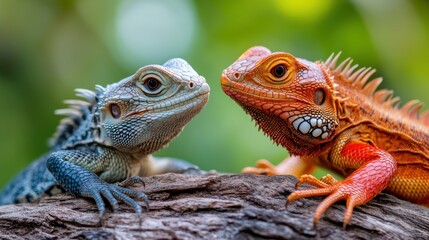 Fototapeta premium Colorful Reptiles in Natural Habitat