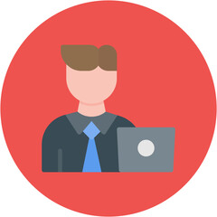 Worker Male Line Icon