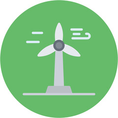 Wind Turbine Line Icon