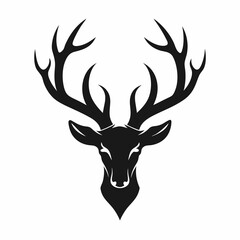 Antler silhouette vector illustration on white background