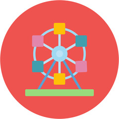 Ferris Wheel icon vector image. Can be used for Oktoberfest.