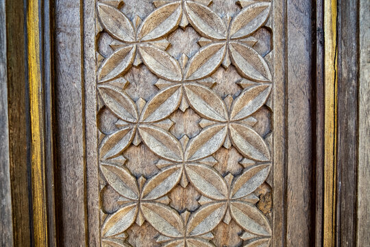 old craving wood ornament