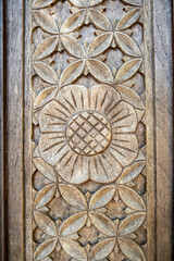 old craving wood ornament