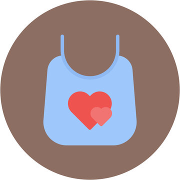 recommend clip art: Baby Bib icon vector image. Can be used for Baby Shower.