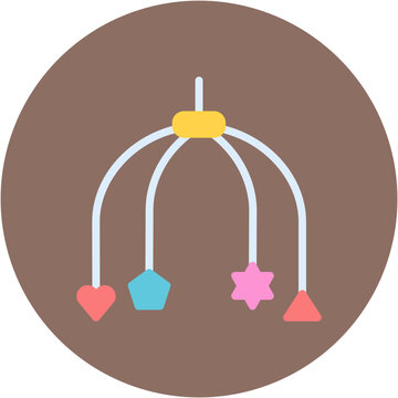 recommend clip art: Hanging Toy icon vector image. Can be used for Baby Shower.