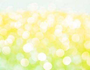 <イラスト>背景素材・光の玉ボケイメージ・黄色・緑色・黄緑色
