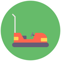 Bumper Cars icon vector image. Can be used for Bowling.