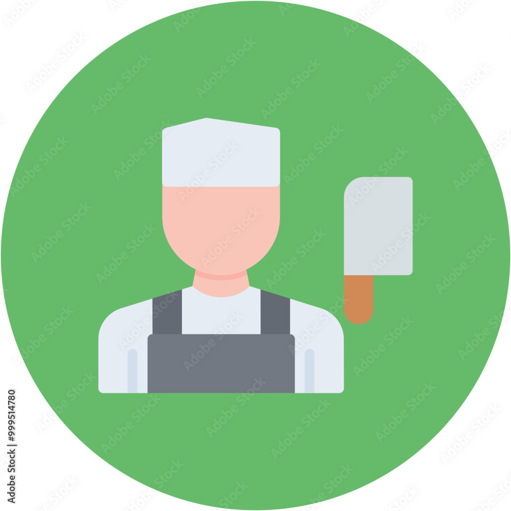 Poster Butcher icon vector image. Can be used for Diversity.