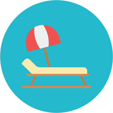 recommend clip art: Beach Chair icon vector image. Can be used for Beach Resort.