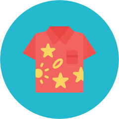 Hawaiian Shirt icon vector image. Can be used for Beach Resort.