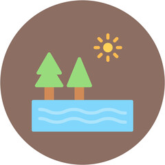 Outdoors icon vector image. Can be used for Beach Resort.