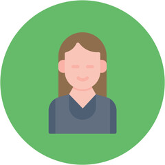 Female Croupier icon vector image. Can be used for Casino.