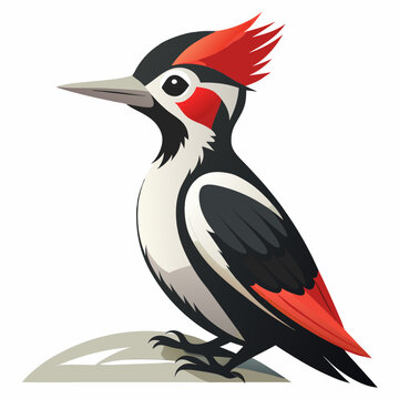 recommend clip art: Beautiful bird woodpecker vector illustration