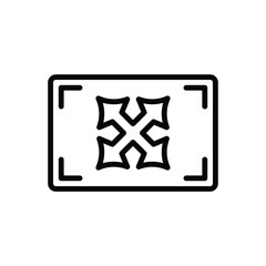 Black line icon for full screen