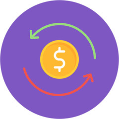 Dollar Exchange icon vector image. Can be used for Trading.