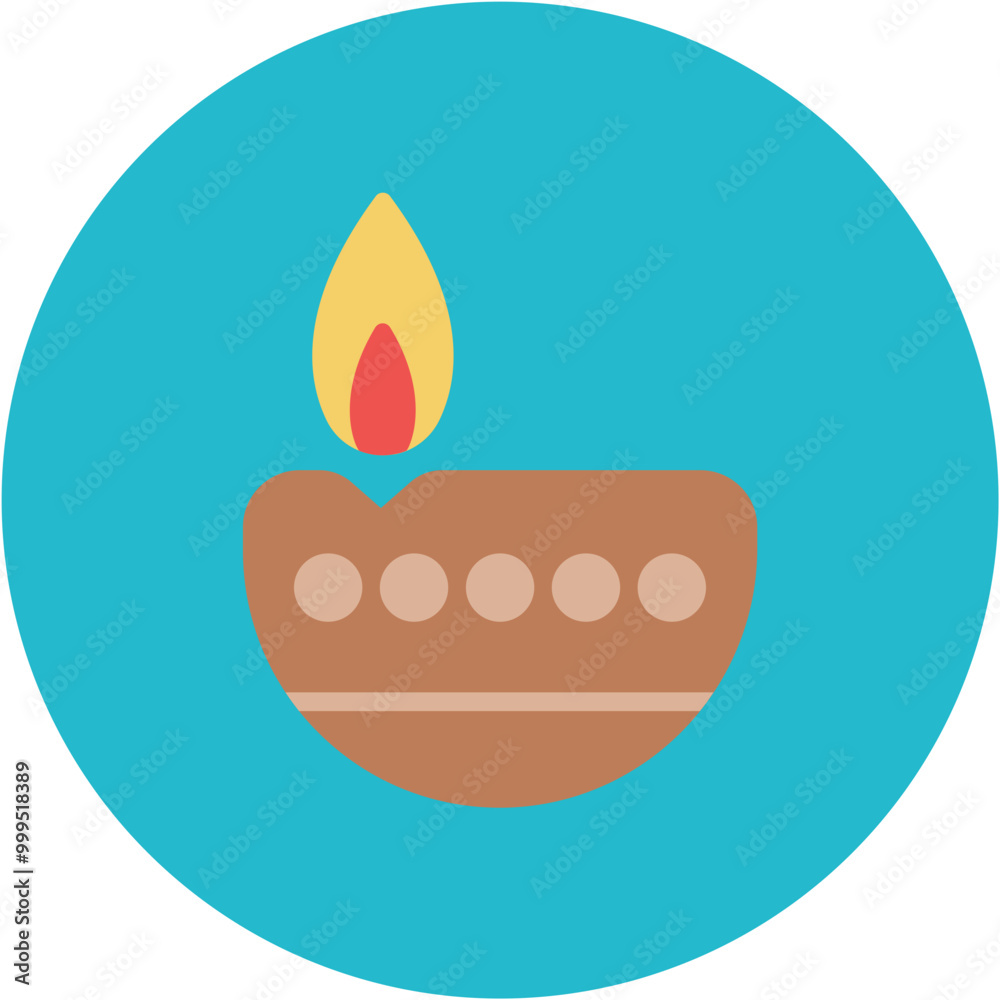 Sticker Oil Lamp icon vector image. Can be used for Retro.