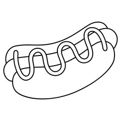 hotdog sandwich with mustard