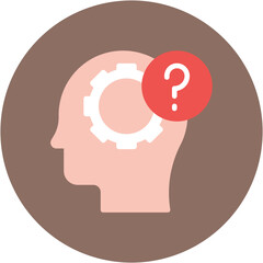 Dementia icon vector image. Can be used for Psychology.