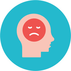 Depression icon vector image. Can be used for Psychology.