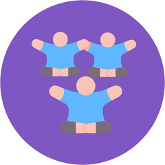 Meditation Training icon vector image. Can be used for Psychology.