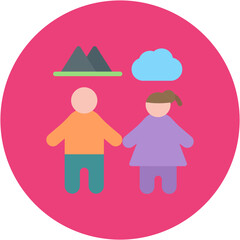 Family Adventure icon vector image. Can be used for Adventure.