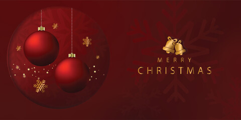 christmas day blackground red with space for text