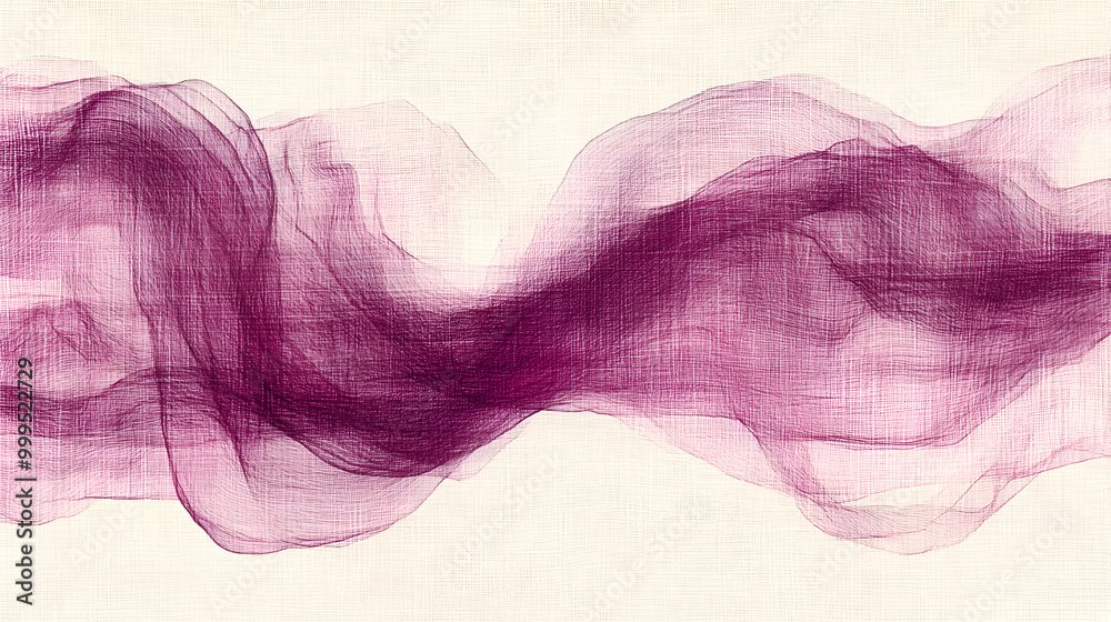 Poster abstract purple wave pattern on a light background illustrating flowing motion and dynamic texture