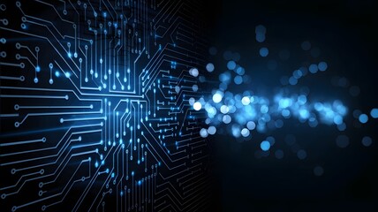 Abstract blue circuit board background